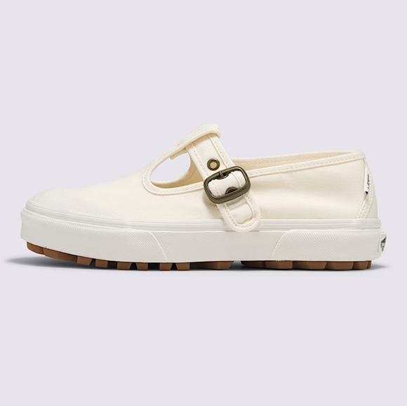 Vans Cream Canvas Slip-On Mary Jane Style 93 Shoe Sneaker 8.5 - Picture 2 of 13